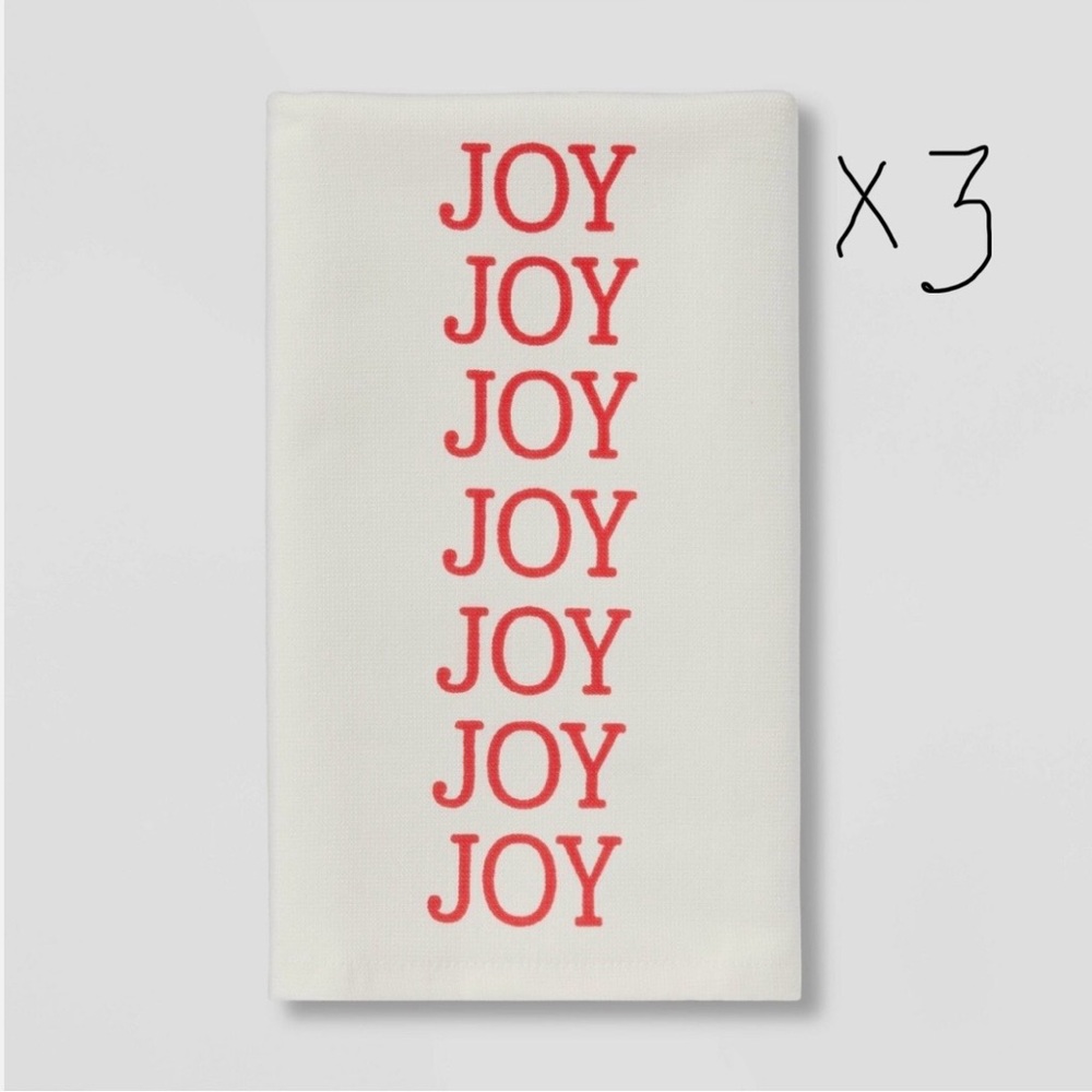 3 Threshold JOY Kitchen Hand Towels